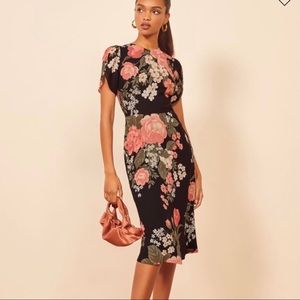 Reformation Andre Vivette Midi Floral Dress
